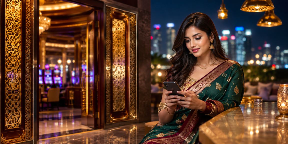 বান্দরবানে শাড়ি পরিহিত নারী মোবাইলে ক্যাসিনো গেম খেলছেন