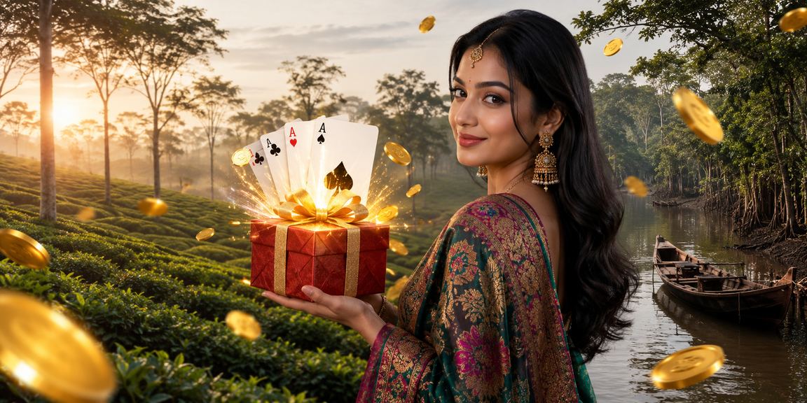 সিলেটে চা বাগানে বসে মোবাইলে druto7 ভাউচার ব্যবহার করছেন এক খেলোয়াড়